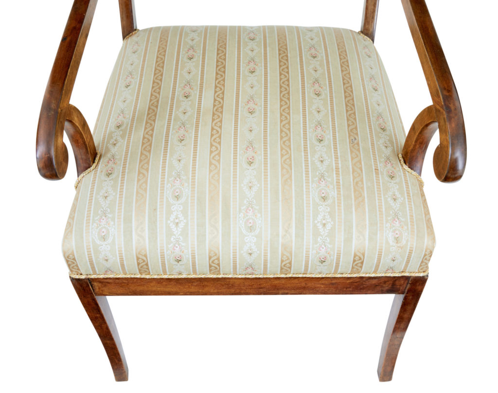 Pair of 19th Century Swedish Birch Armchairs — image 2