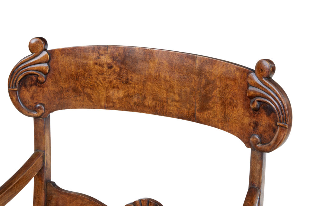 Pair of 19th Century Swedish Birch Armchairs — image 3