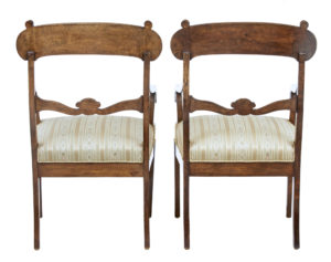 Pair of 19th Century Swedish Birch Armchairs — thumbnail 4
