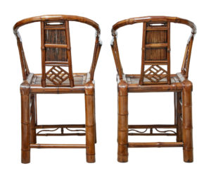 Pair of Early 20th Century Chinese Bamboo Armchairs — thumbnail 5