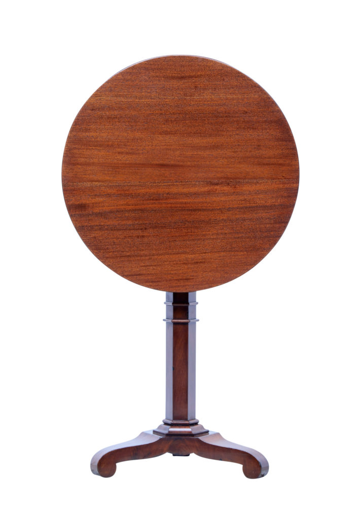 Mid 19th Century Danish Mahogany Round Tilt Top Table — image 5