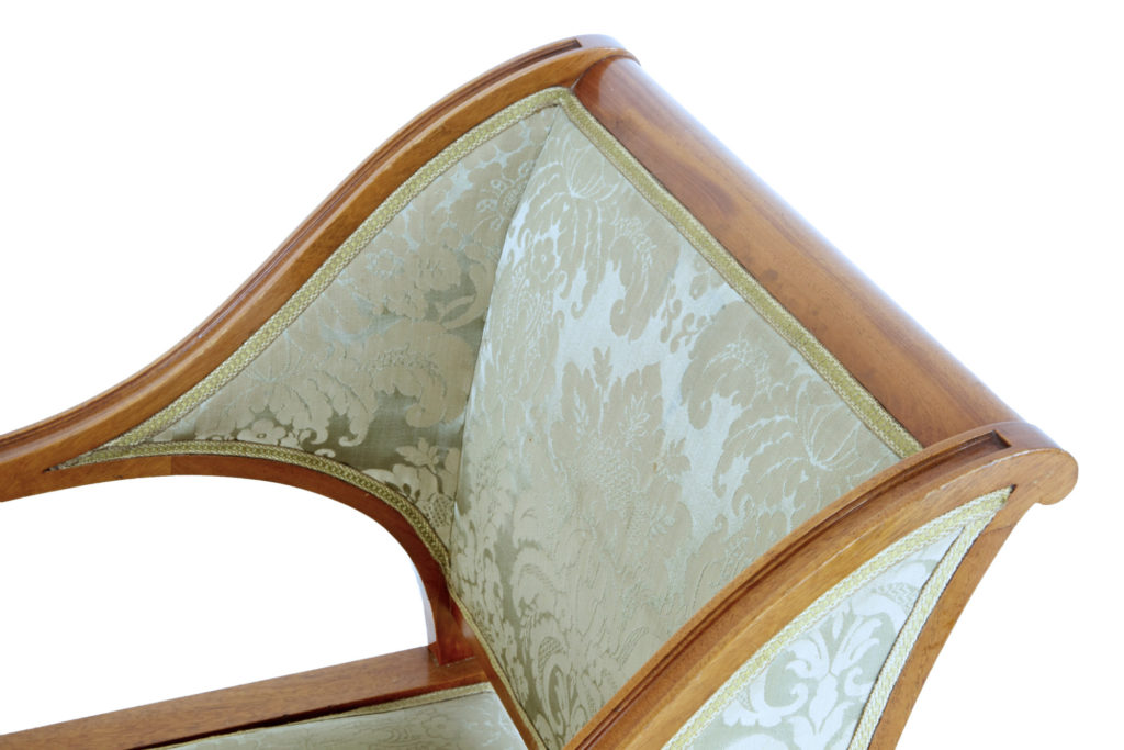 Pair of 19th Century Empire Revival Walnut Armchairs — image 2