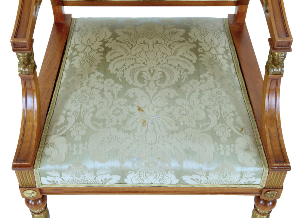 Pair of 19th Century Empire Revival Walnut Armchairs — image 3