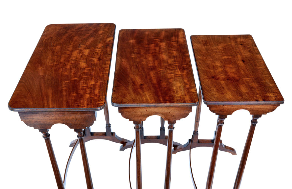 Nest of 3 19th Century Mahogany Tables — image 2