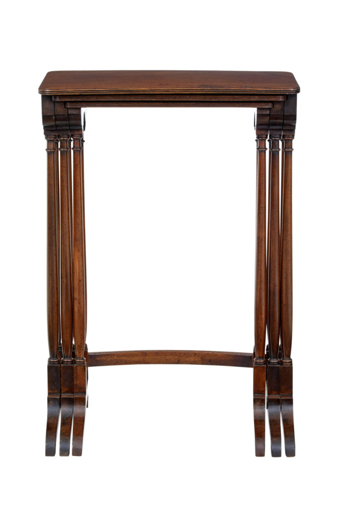 Nest of 3 19th Century Mahogany Tables — image 4