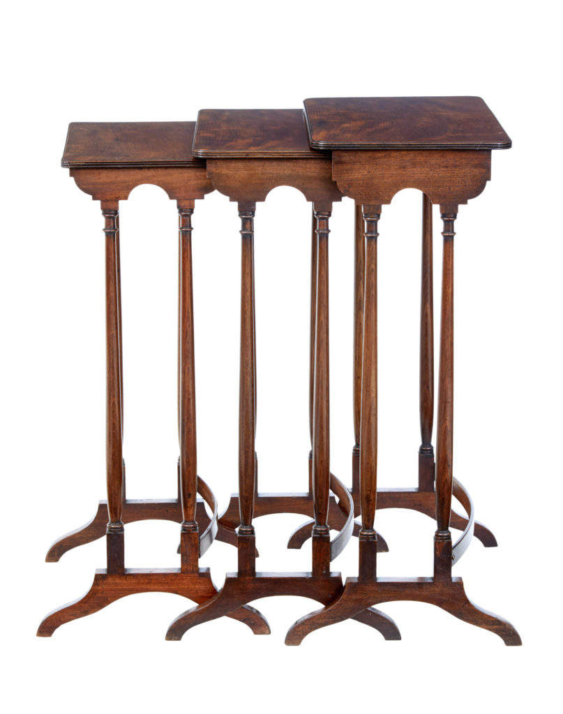 Nest of 3 19th Century Mahogany Tables — image 5