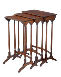 Nest of 3 19th Century Mahogany Tables — thumbnail 1