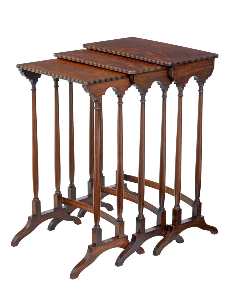 Nest of 3 19th Century Mahogany Tables