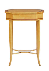Early 20th Century Octagonal Birch Work Table — thumbnail 5
