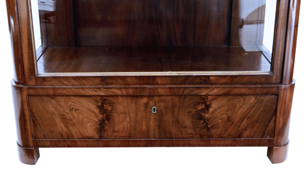 Mid 19th Century Flame Mahogany Glazed Display Cabinet — image 2