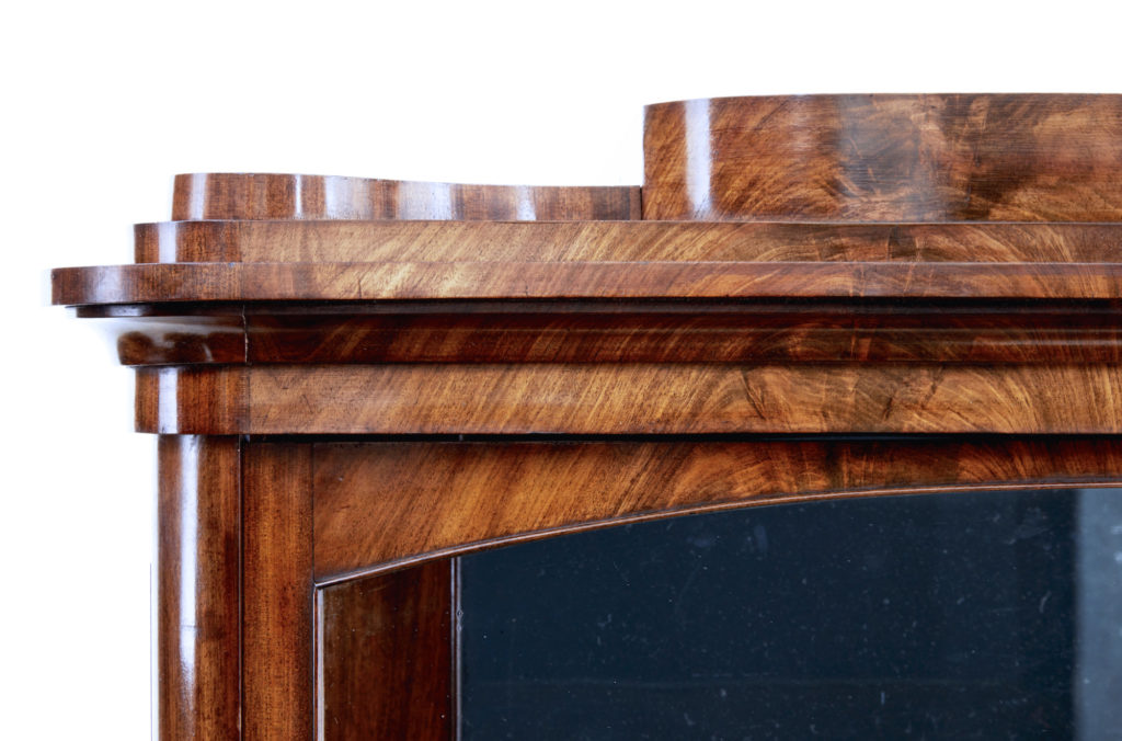Mid 19th Century Flame Mahogany Glazed Display Cabinet — image 3