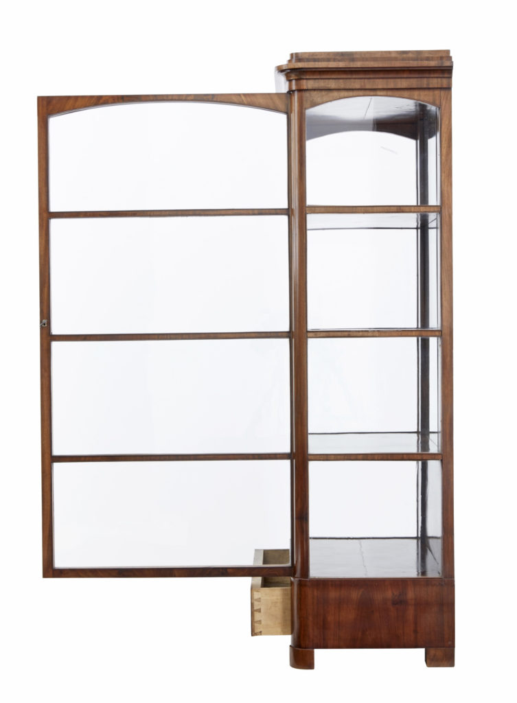 Mid 19th Century Flame Mahogany Glazed Display Cabinet — image 5