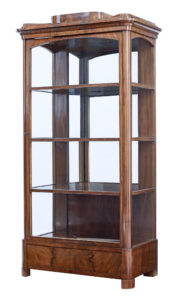 Mid 19th Century Flame Mahogany Glazed Display Cabinet — thumbnail 1
