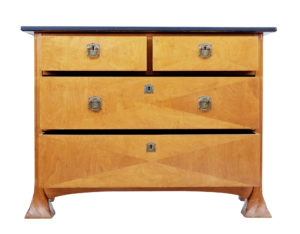 Late 19th Century Swedish Birch Art Nouveau Chest of Drawers — thumbnail 6