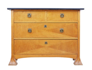 Late 19th Century Swedish Birch Art Nouveau Chest of Drawers — thumbnail 7