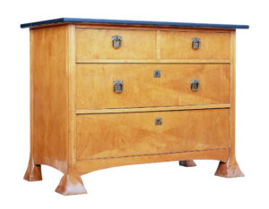 Late 19th Century Swedish Birch Art Nouveau Chest of Drawers — thumbnail 1
