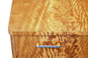 Mid 20th Century Fine Burr Birch Scandinavian Modern Chest of Drawers — thumbnail 2