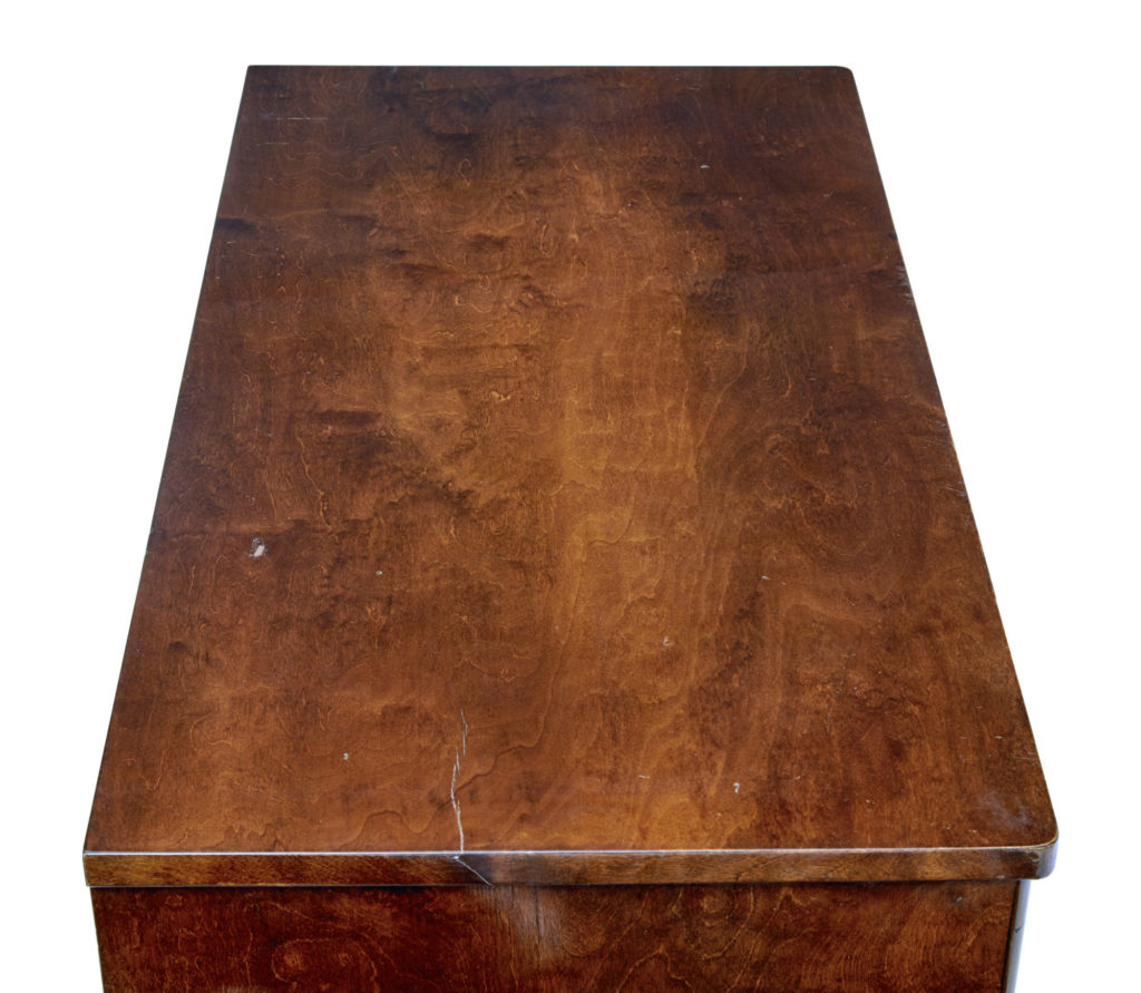 Mid 20th Century Late Art Deco Swedish Birch and Elm Chest of Drawers — image 2