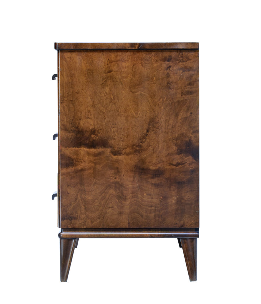 Mid 20th Century Late Art Deco Swedish Birch and Elm Chest of Drawers — image 4