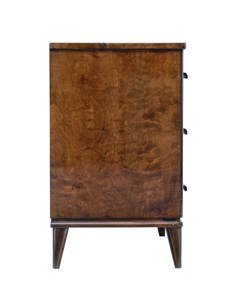 Mid 20th Century Late Art Deco Swedish Birch and Elm Chest of Drawers — image 5