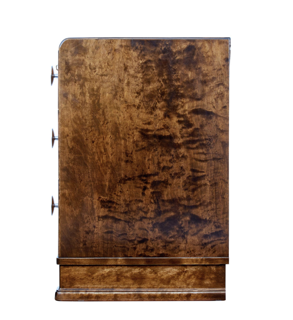 Mid 20th Century Scandinavian Birch and Elm Chest of Drawers — image 3