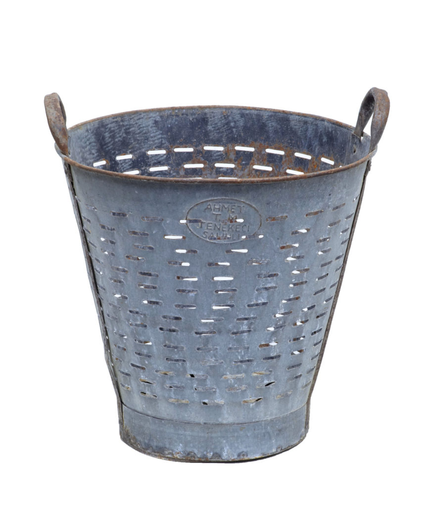 Early 20th Century Industrial Metal Basket — image 4