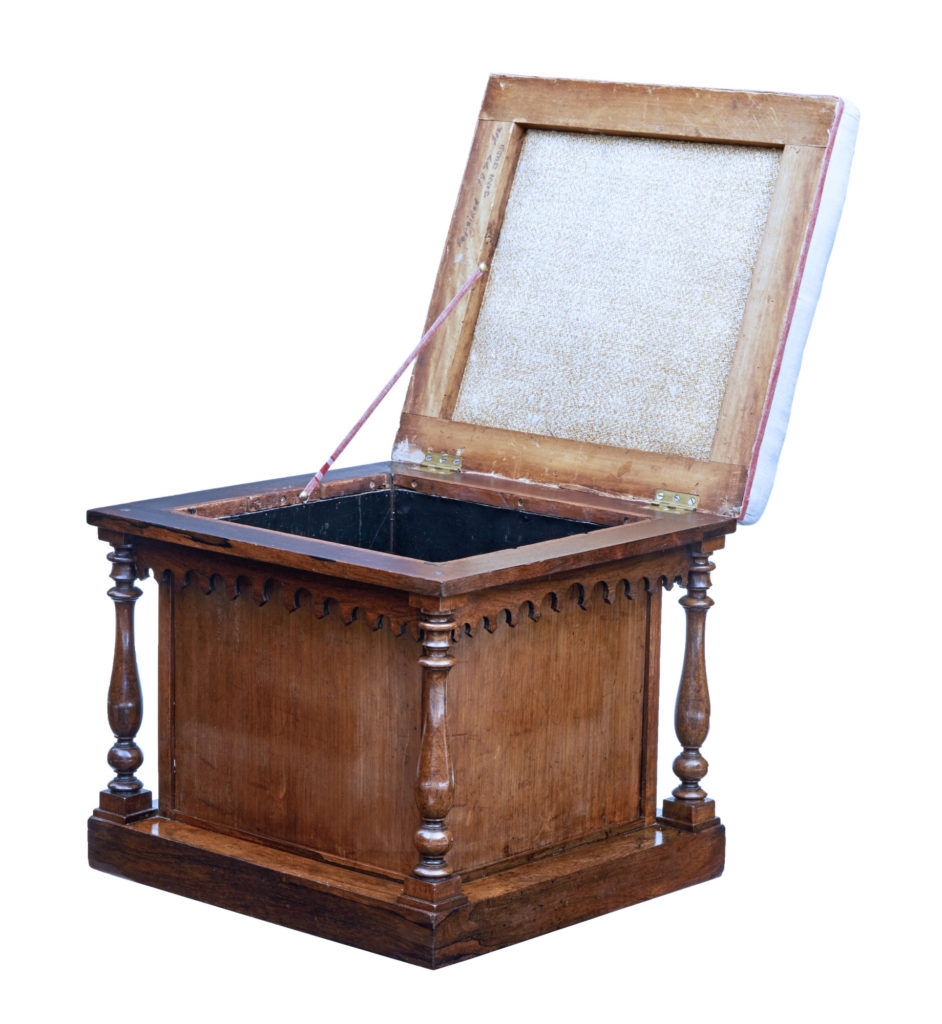 19th Century Gothic Revival Mahogany Stool — image 5