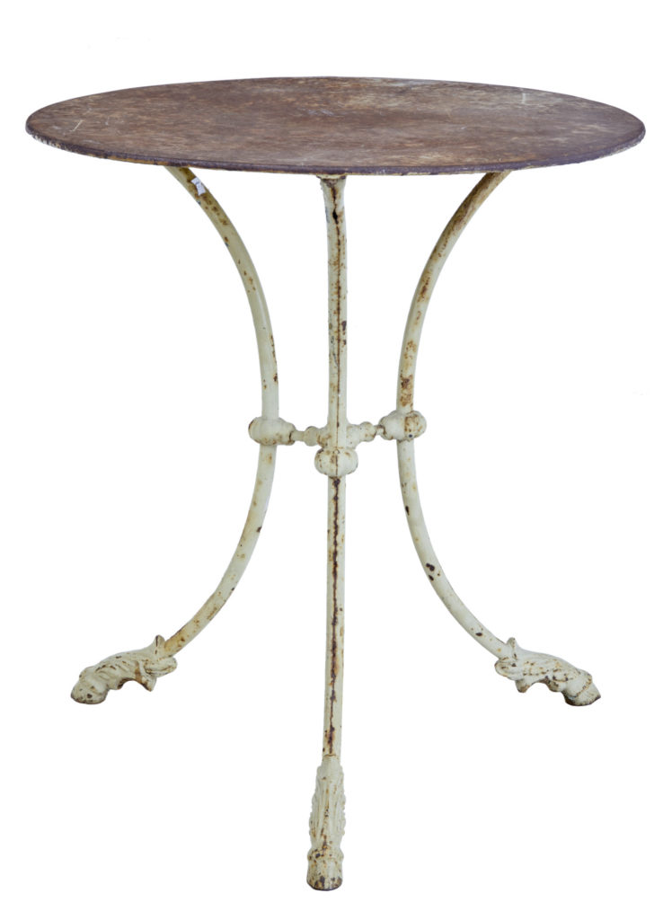 19TH CENTURY VICTORIAN CAST IRON OCCASIONAL TABLE