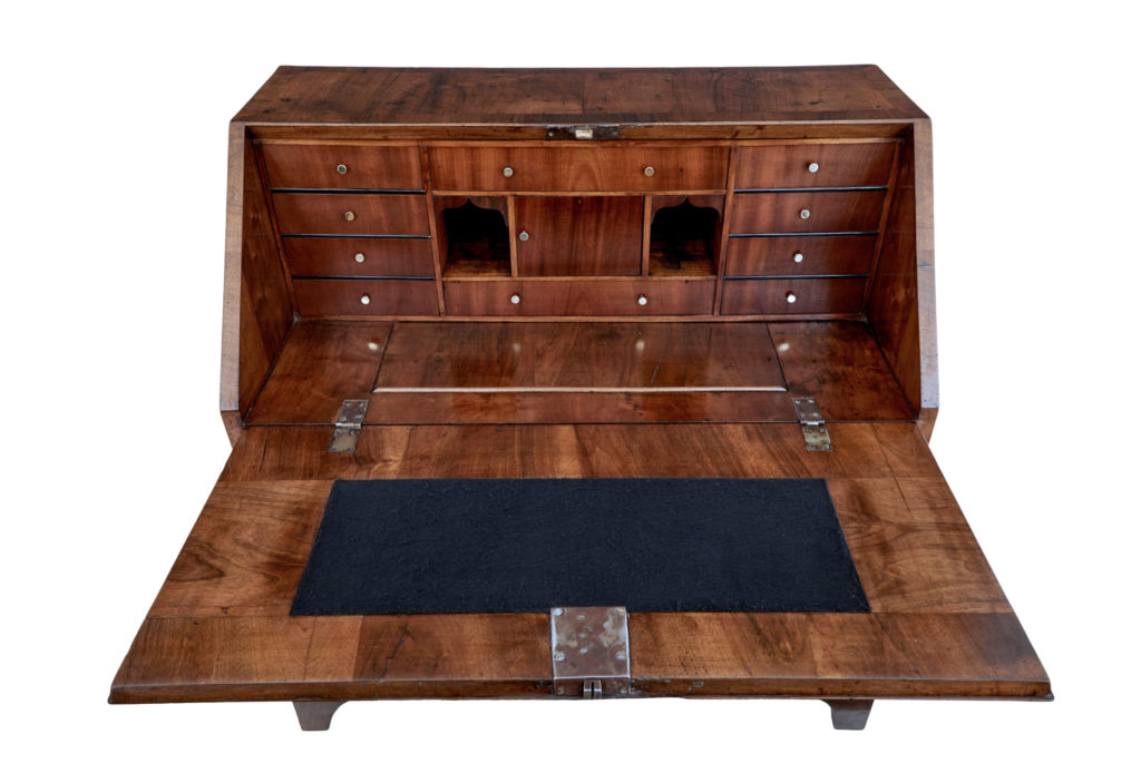 Danish 18th Century Walnut Bureau Writing Desk — image 5