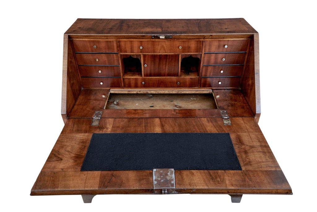 Danish 18th Century Walnut Bureau Writing Desk — image 4