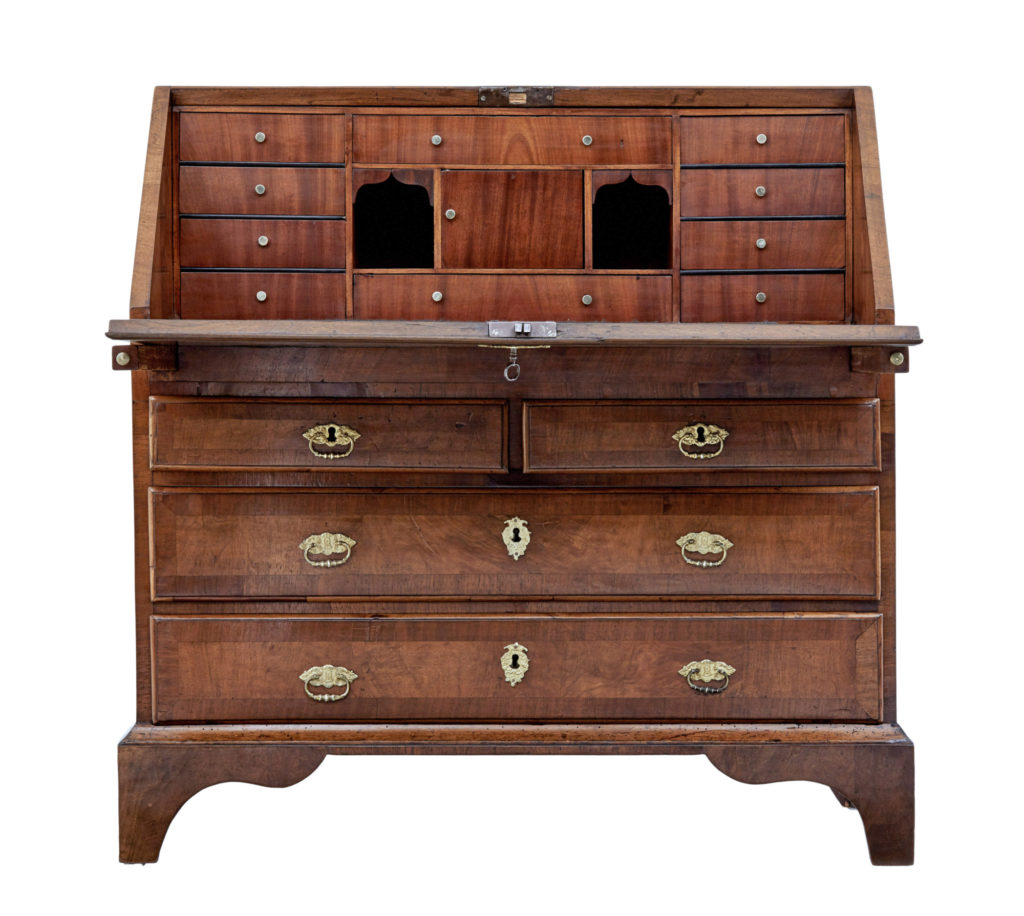 Danish 18th Century Walnut Bureau Writing Desk — image 10