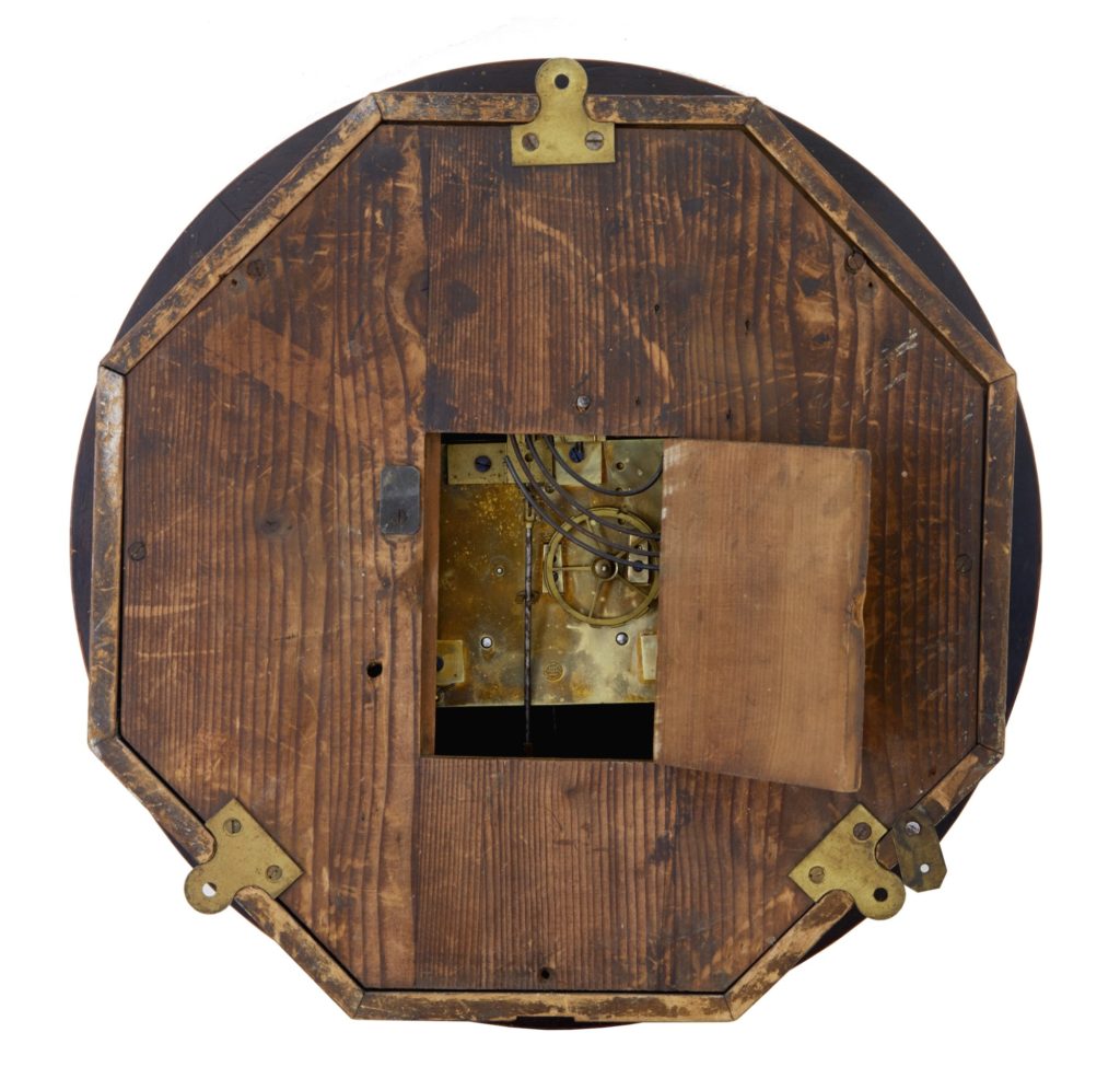 19th Century French Oak Japy Freres Wall Clock Valogne Paris — image 3