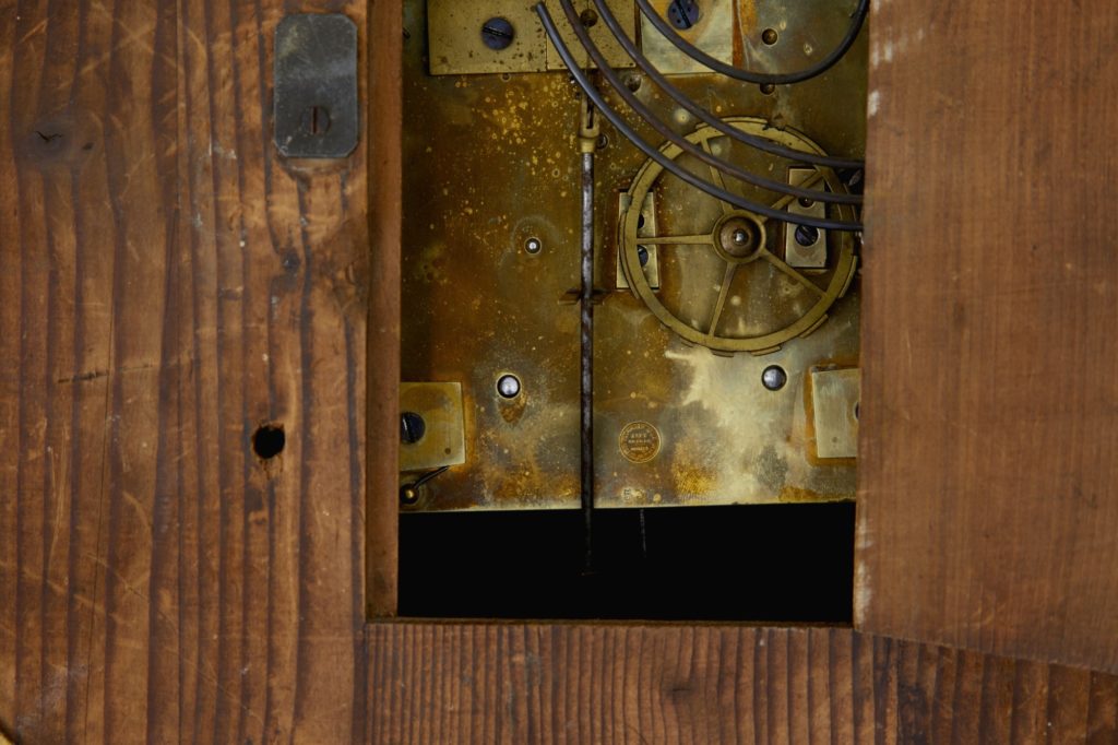 19th Century French Oak Japy Freres Wall Clock Valogne Paris — image 2