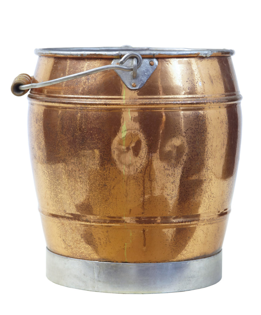 Arts and Crafts Scandinavian Copper Bucket — image 4