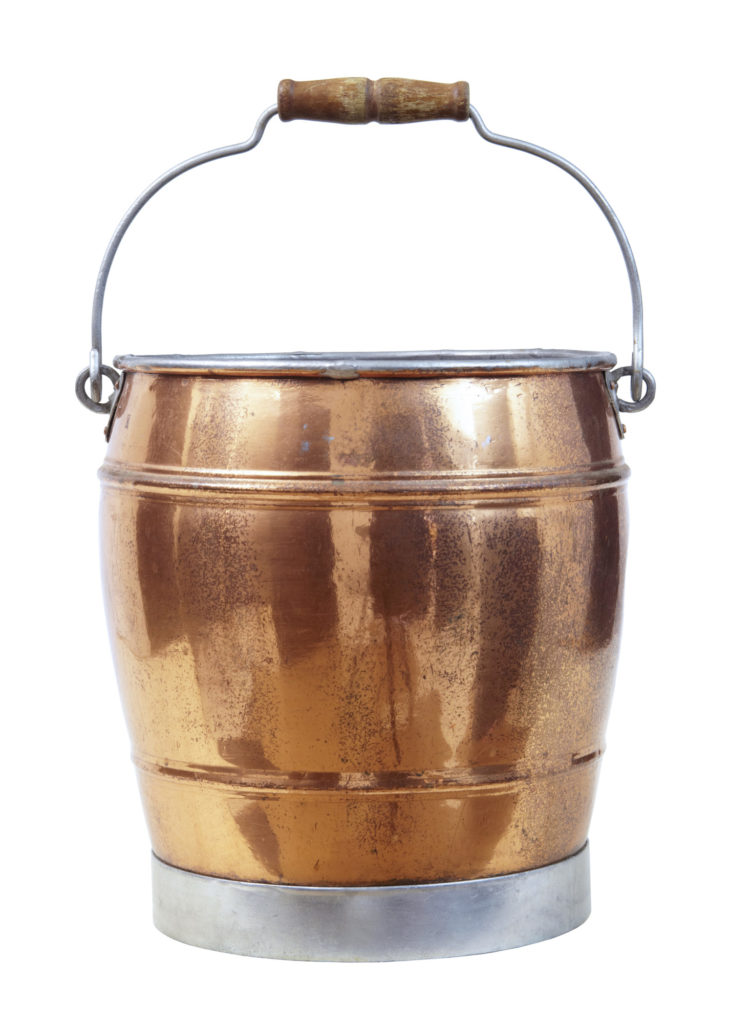Arts and Crafts Scandinavian Copper Bucket