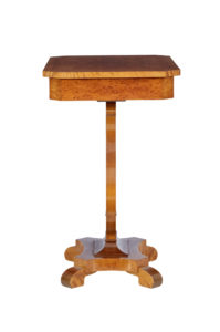 19th Century Swedish Birch Lyre Form Occasional Table — thumbnail 4