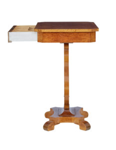 19th Century Swedish Birch Lyre Form Occasional Table — thumbnail 6