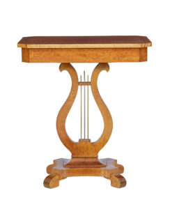 19th Century Swedish Birch Lyre Form Occasional Table — thumbnail 5