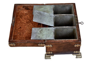 Early 19th Century Georgian Palisander and Brass Tea Caddy — thumbnail 2