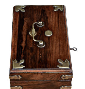 Early 19th Century Georgian Palisander and Brass Tea Caddy — thumbnail 4