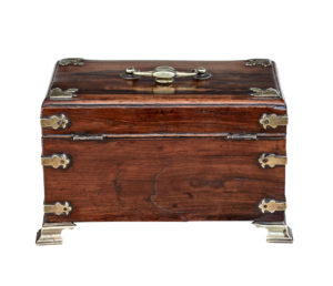 Early 19th Century Georgian Palisander and Brass Tea Caddy — thumbnail 5