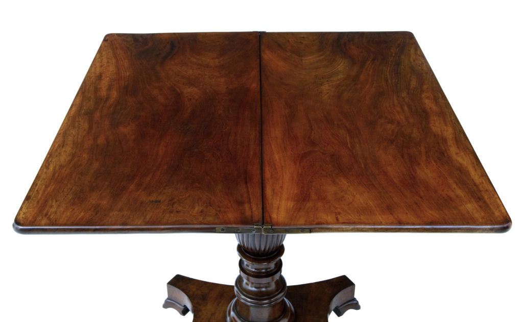 Early Victorian 19th Century Mahogany Tea Table — image 4