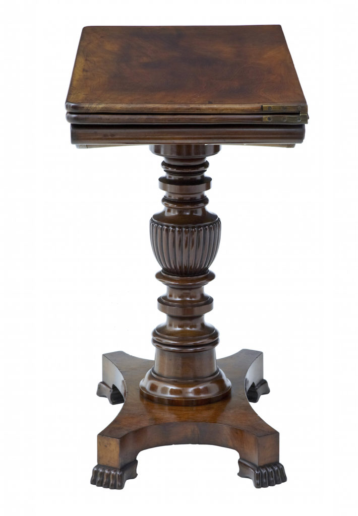 Early Victorian 19th Century Mahogany Tea Table — image 7