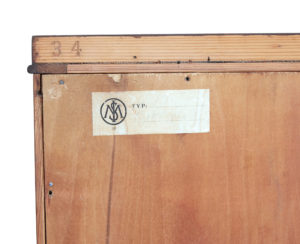 Mid 20th Century Scandinavian Flame Mahogany Open Bookcase — thumbnail 3