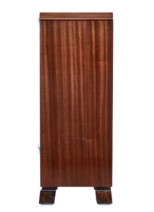 Mid 20th Century Scandinavian Flame Mahogany Open Bookcase — thumbnail 5