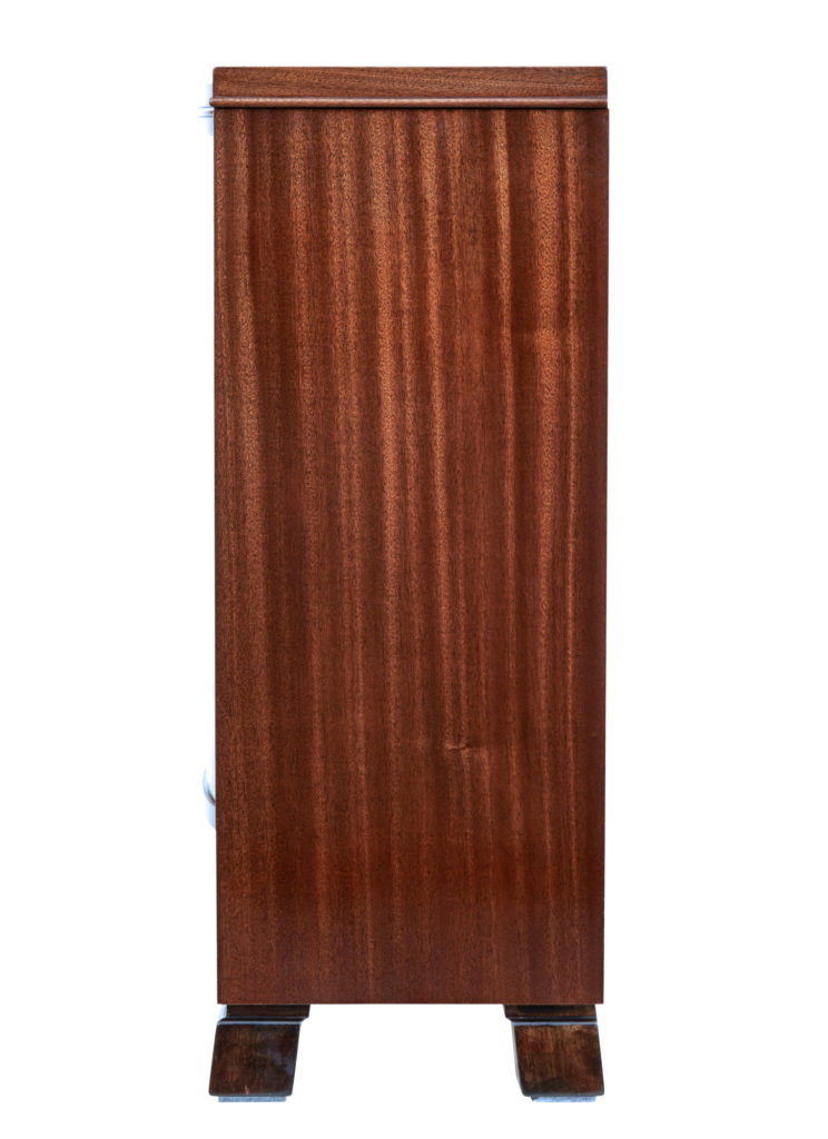 Mid 20th Century Scandinavian Flame Mahogany Open Bookcase — image 5
