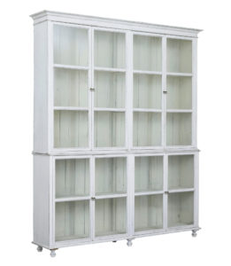 Late 19th Century Painted Teak Glazed Display Cabinet — thumbnail 1