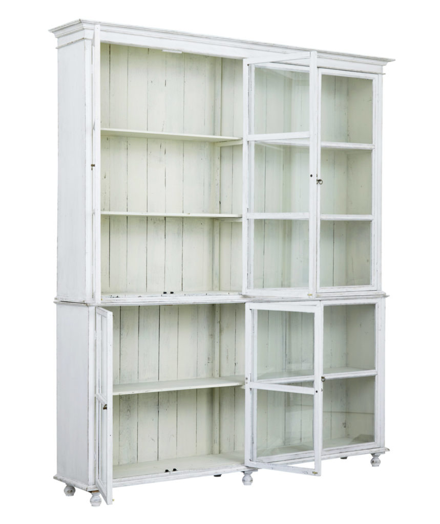 Late 19th Century Painted Teak Glazed Display Cabinet — image 9