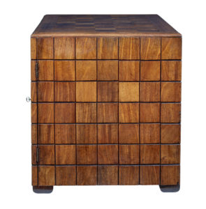 Unique Art Deco Handmade Teak Panelled Pedestal Desk — thumbnail 5