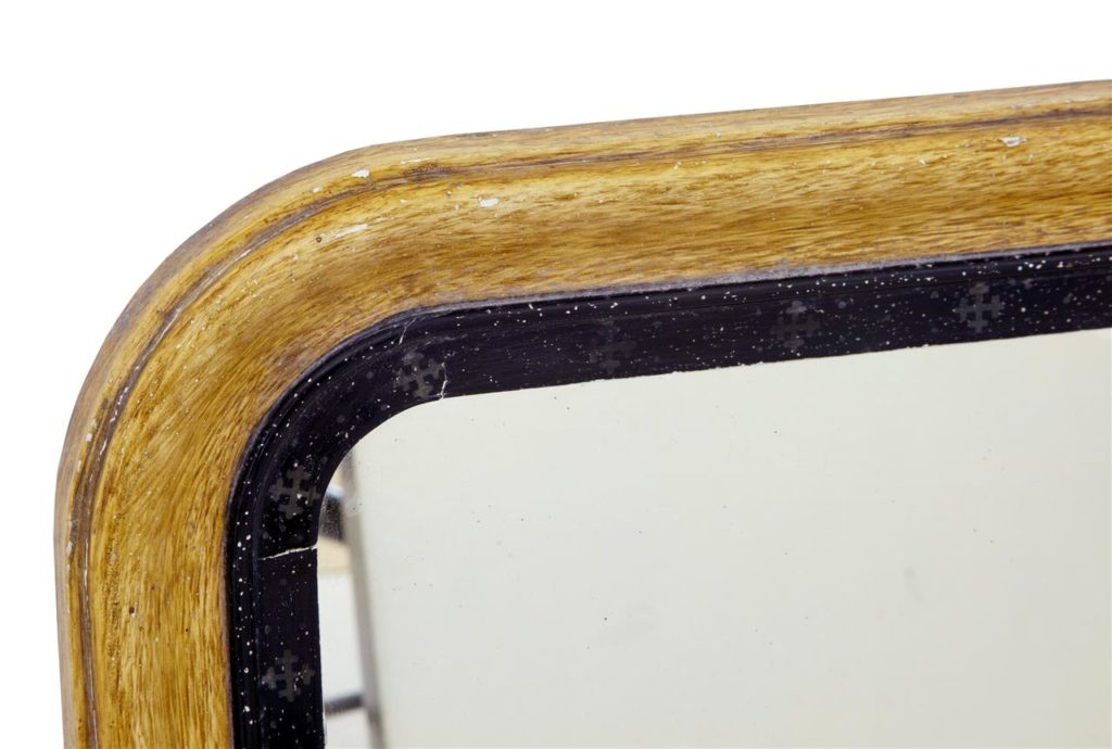 Victorian Small Painted Gesso Overmantle Mirror — image 2